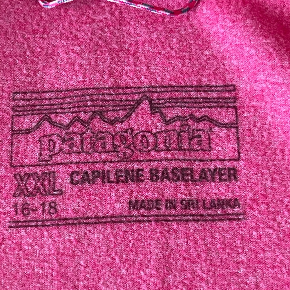 Patagonia‎ Kids Capilene Silkweight Long Sleeve Shirt Pink XXL (16–18) EUC - Picture 5 of 6